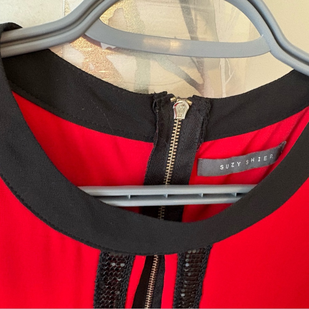 Suzy Shier Strapless Red and Black Dress - Picture 8 of 12